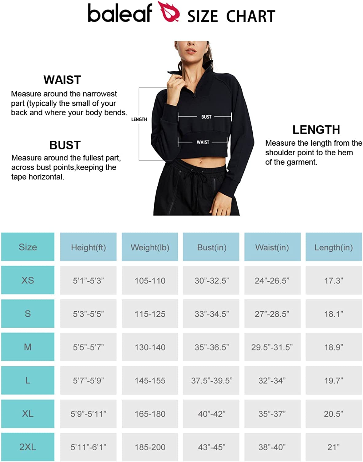 BALEAF Women's Half Zip Cropped Sweatshirt High Neck Long Sleeve Crop Pullover Athletic Ribbed Corset Hems Cozy - Image 7